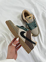Жіночі Кросівки Nike SB Dunk Low Safari Brown Beige / Найк СБ Данк Сафарі Низькі Коричневі з Бежевим, фото 6