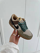 Жіночі Кросівки Nike SB Dunk Low Safari Brown Beige / Найк СБ Данк Сафарі Низькі Коричневі з Бежевим, фото 5