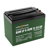 Тяговая аккумуляторная батарея AGM LogicPower LP 6-DZM-50 12V 50Ah BS, код: 7421598