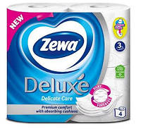 Туалетная бумага Zewa Deluxe Белая 3 слоя 4 рулона