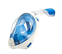 Маска для подводного плавания EasyBreath, снорклинг, панорамная маска для плавания, синяя размер S/M GS227