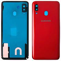 Задня кришка Samsung Galaxy A30 2019 A305F (червона Оригінал зі склом камери)