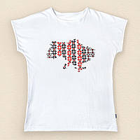Женская футболка Dexters патриотичный принт Украина S белый (131657868840) HR, код: 8335676