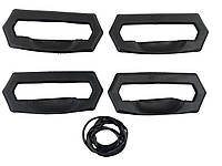 Накладка під ручку дверей 2101-2106 (4шт) відкрита пл. чорн. арк