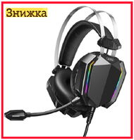 Наушники с микрофоном и подсветкой для игр XO GE-07 игровые накладные наушники для компьютера на голову