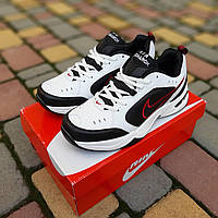 Кроссовки, кеды отличное качество Nike AIR Monarch білі з чорним та червоним 41 Размер 41