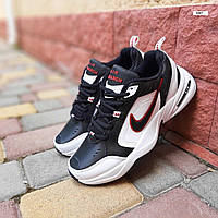 Кроссовки, кеды отличное качество Nike Air Monarch Чорні з білим з червоним 42 Размер 42