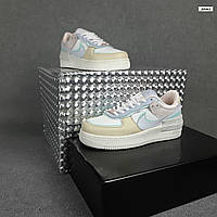 Кроссовки, кеды отличное качество Nike Air Force 1 Shadow білі з бежевим 38 Размер 38