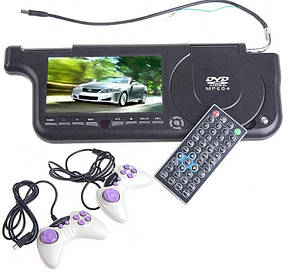 Авто козирок 7" з DVD+USB+SD Чорний