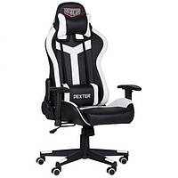 Геймерское кресло AMF VR Racer Dexter Laser черный белый TS, код: 8230530