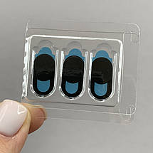 Шторка для веб-камери ноутбука шторка наклей для камери ноута фронтальної камери телефону 3 шт чорна, фото 5