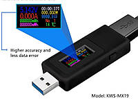 KWS-MX19 USB тестер тока,напряжения,мощности и заряда