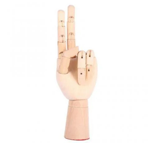 Деревянная рука манекен RESTEQ 18см модель для удержания товара, для рисования (левая) High Quality - фото 3 - id-p2152185284
