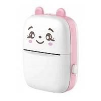 Міні принтер для друку фото з телефону Cat Ears 8499 White/Pink (SH020855)