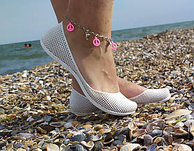 Жіночі балетки гумові білі для пляжних прогулянок ЕВА-тапочки літні щоденні