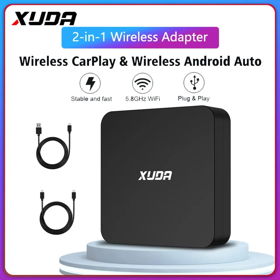 Бездротовий CarPlay і Android Auto XUDA 2 in 1 Wireless Adapter