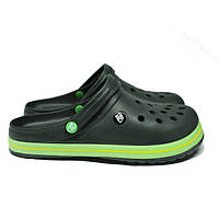 Купить кроксы мужские хаки зеленые сабо "Like Crocs" для мужчин