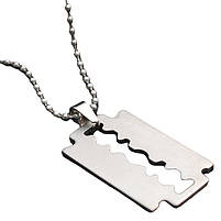 Оригінальний кулон на ланцюжку з нержавіючої сталі у формі Леза розмір 38х22мм 28060, фото 4