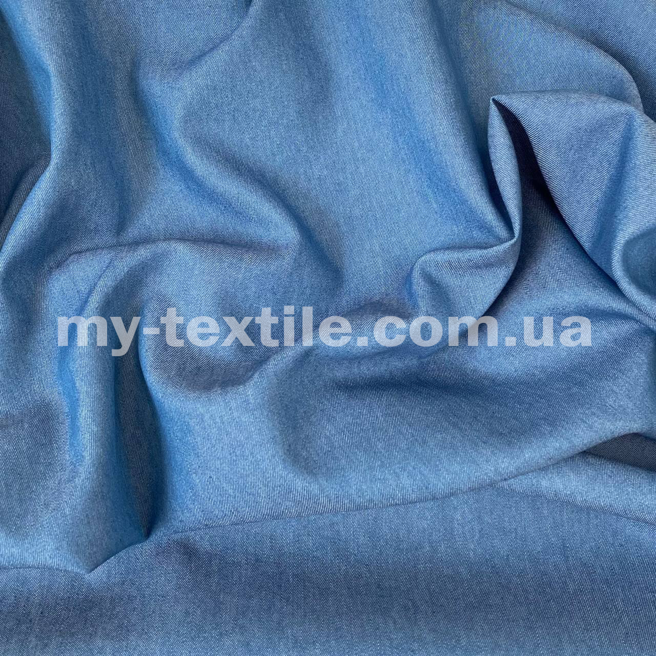 Тканина Джинс тонкий стрейч Блакитний, фото 1