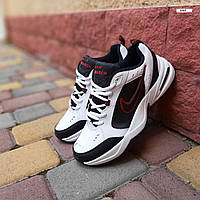 Кроссовки, кеды отличное качество Nike Air Monarch Білі з чорним з червоним 44 Размер 44