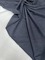 Ткань Трикотаж Вискоза темно-синего цвета, плотность 190 г/м2, Турция