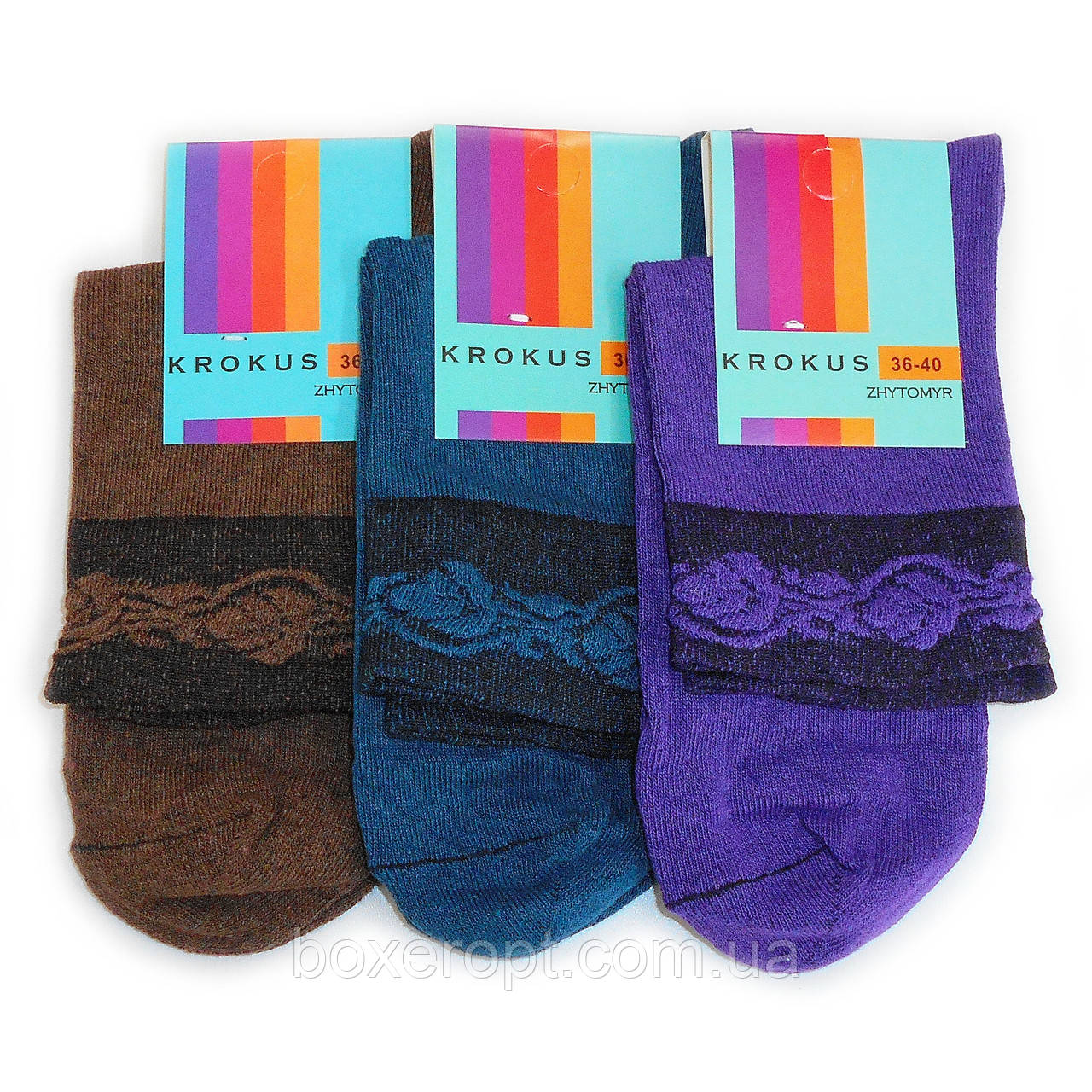 Жіночі медичні шкарпетки Krokus - 13.50 грн./пара (жакард)