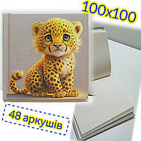 Блокнот 100х100мм / 48 аркушів, чистий аркуш / Записная книга / 6897-23221