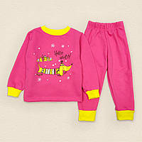 Детская пижама для девочки теплая с начесом Dexters winter 86 см розовый (131550068477) TS, код: 8335316