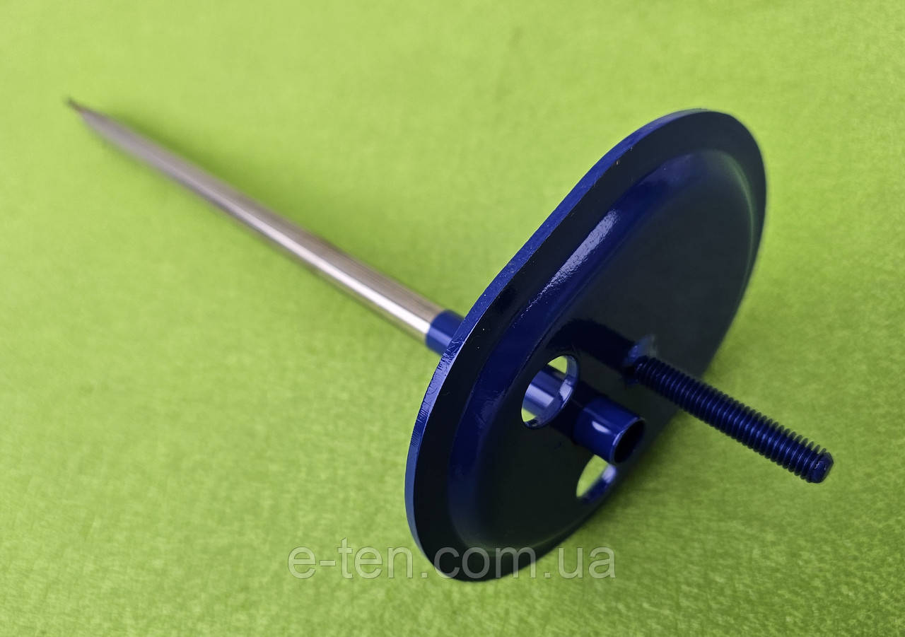 Фланець-колба (з 1-ю трубкою з НЕРЖАВІЙКИ) на овальній основі 120мм*96мм під мокрий тен в бойлер "ELDOM"