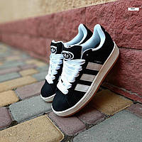 Кроссовки, кеды отличное качество Adidas CAMPUS чорні з білим 44 Размер 44