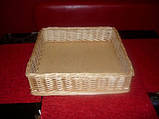 Лотки плетені з лози 40x30х10 торгові кошики короба, фото 3