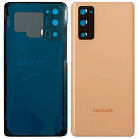 Задняя крышка Samsung S20 FE G780F , оранжевая оригинал Китай со стеклом камеры