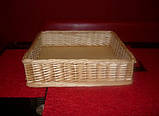 Лотки плетені з лози 40x30х10 торгові кошики короба, фото 7