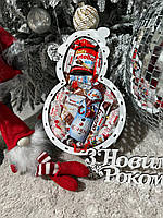 Сладкий подарочный бокс для девушки с конфетками набор в форме снеговика для жены, мамы, ребенка SSbox-44