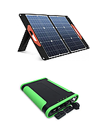 Мощный повербанк с солнечной панелью для зарядки дронов, планшетов Etupower 48000mah, 154Wh, PD60W, 12V