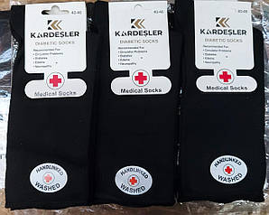 Шкарпетки чоловічі «Kardesler Diabetic Socks» чорного кольору 12 пар (40-46)