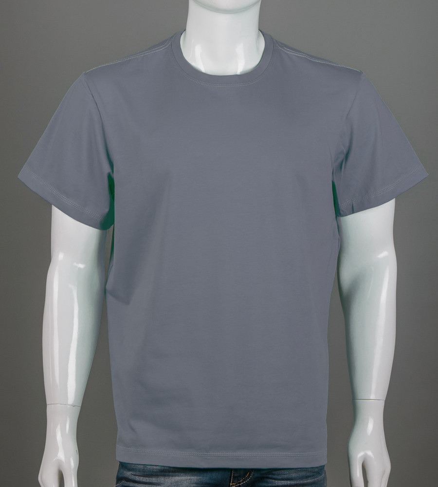 Футболка батал Однотонна 2300б (Уп.4шт 3XL,4XL), Сірий, фото 1