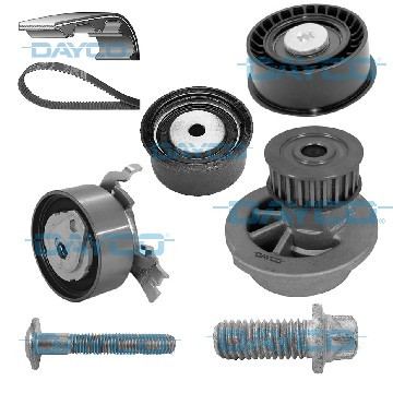 Ремінь ГРМ компл. + помпа Opel Astra/Corsa/Vectra 1.4/1.6 i 93-02, Dayco, KTBWP2520,