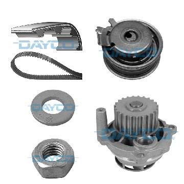 Ремінь ГРМ компл. + помпа VW Audi A3/A4 / Skoda Octavia / Caddy 1.6 i 96-13, Dayco, KTBWP2530,