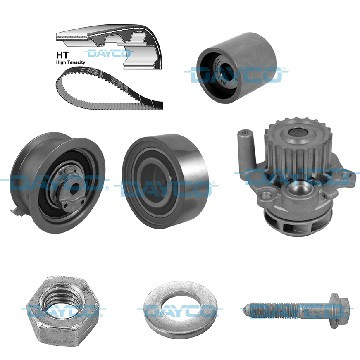 Ремінь ГРМ компл. + помпа VW Caddy 1.9 SDI/TDI 95-04, Dayco, KTBWP4290,