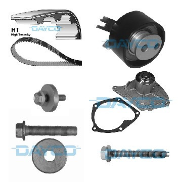 Ремінь ГРМ компл. + помпа Renault Kangoo 1.5 dCi 01-, Dayco, KTBWP5320,