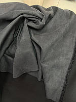 Трикотаж искусственная замш на дайвинге,цвет темно-серый
