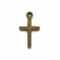 Метал. підвіска "хрестик" бронза (1,1х1,8 см) 20 шт. в уп.