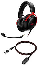 Навушники з мікрофоном HyperX Cloud III Black/Red (727A9AA), фото 6