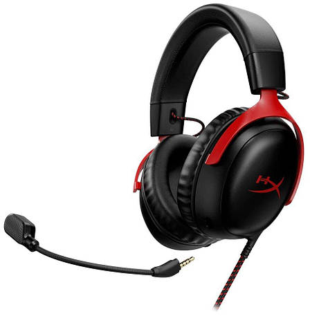 Навушники з мікрофоном HyperX Cloud III Black/Red (727A9AA), фото 1