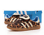 Жіночі кросівки Adidas Samba Pony Wales Bonner Leopard демісезонні кеди весна літо тигрові. Живе фото, фото 4