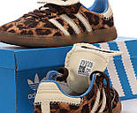 Жіночі кросівки Adidas Samba Pony Wales Bonner Leopard демісезонні кеди весна літо тигрові. Живе фото, фото 2