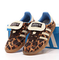 Женские кроссовки adidas Samba Pony Wales Bonner Leopard кеды весна лето тигровые. Живое фото