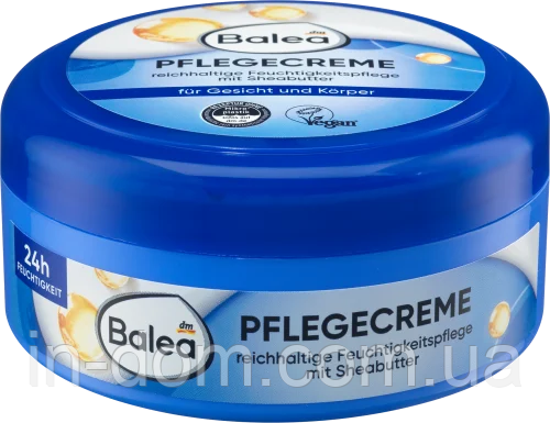 Balea Pflegecreme Крем догляд для обличчя і тіла з мигдальною та олією Ши 250 мл