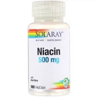 Вітамін Solaray Ніацин, 500 Мг, 100 капсул (SOR-04363)